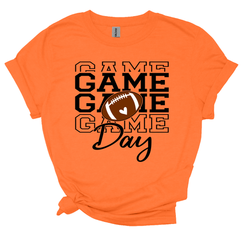 Girl's & Women's GAME DAY Football T-Shirt w- stacked echo letters, Unisex sizes - Picture 28 of 32