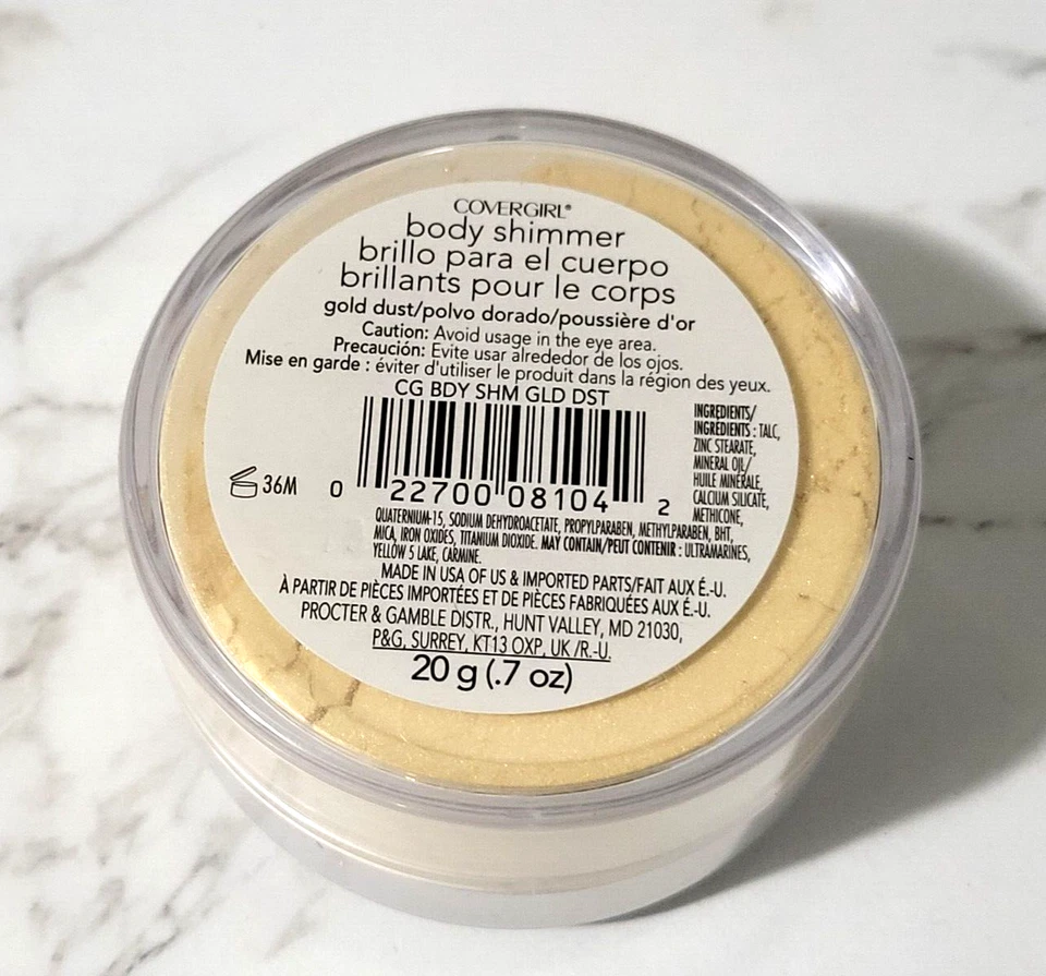 Brillo corporal CoverGirl - Polvo dorado - Polvo resaltante 0,7 oz, nuevo y sellado Foto 2 de 2