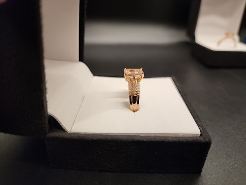 Pink Morganite w/ Diamond Accents 14k Rose Gold Ring 1.62ctw US Size 9 JTV NEW - Picture 3 of 13