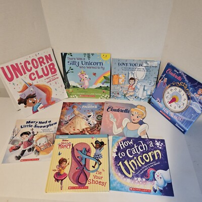   Early Reader 9 Book Lot Scholastic Kid's Girls Books Variuos Levels Unicorn 