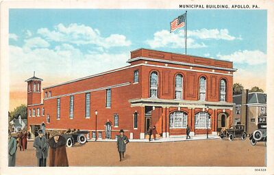 H82/ Apollo Pennsylvania Postcard c1910 Municipal Building  141