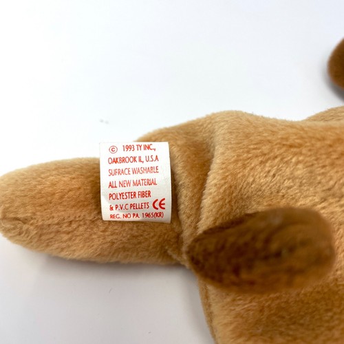 90s Ty Retired Original Beanie Baby Dog Bones 1st Generation 1993, No Tag - Picture 8 of 8