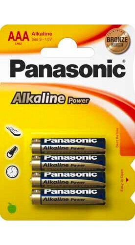 Panasonic Pile Mini Stilo AAA Alcaline Conf. 4 pezzi - LR03APB/4BP
