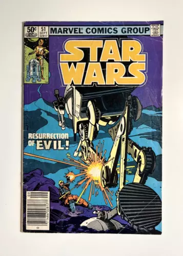 Star Wars Comic Resurrection of Evil Issue #51 (1981) Marvel Comics. NEWSSTAND