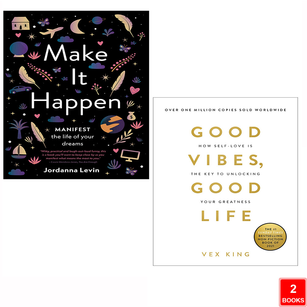 Make It Happen Jordanna Levin, Good Vibes, Life Vex King 2 Books Collection Set