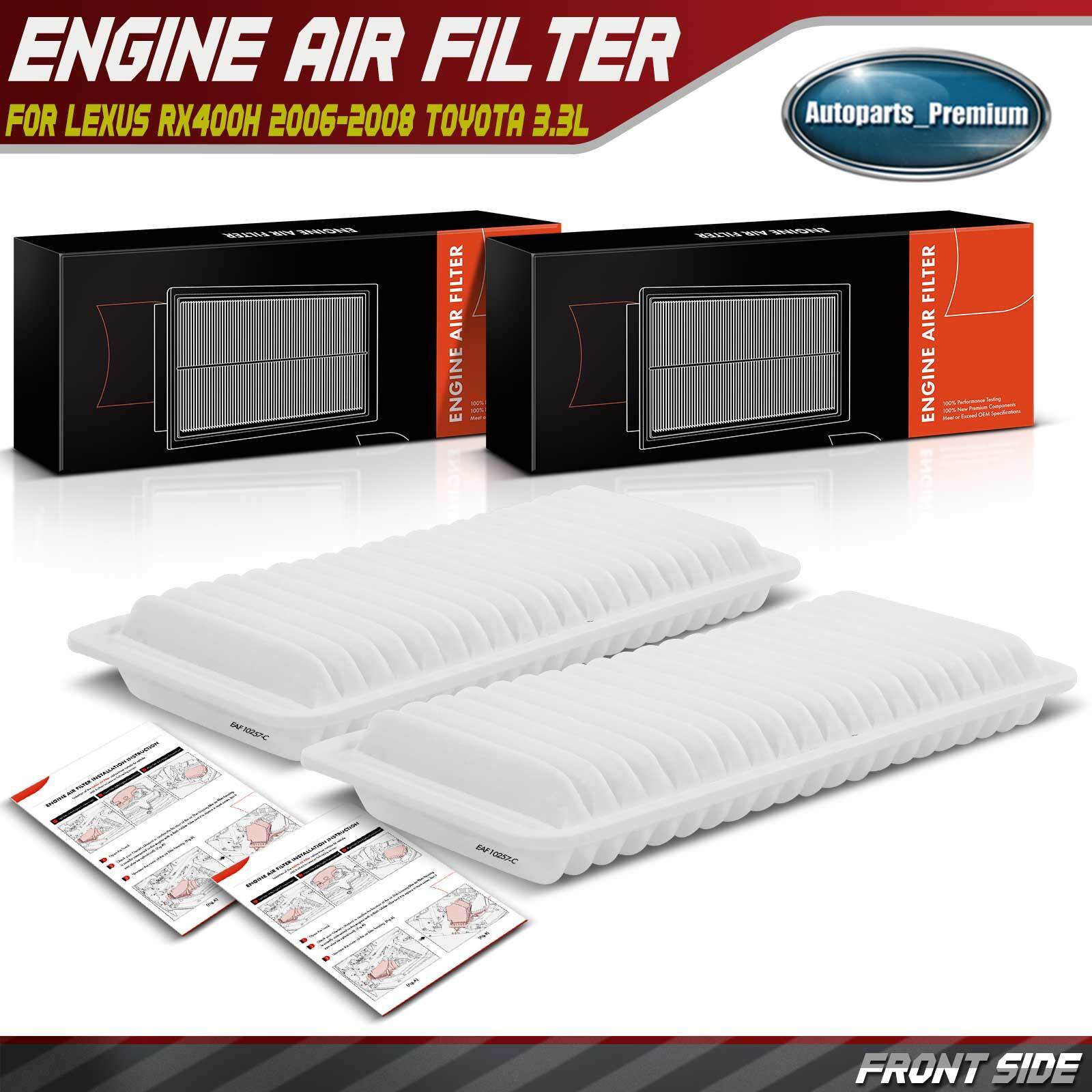 2x Engine Air Filter for Toyota Highlander 2006-2010 Lexus RX400h 2006 ...