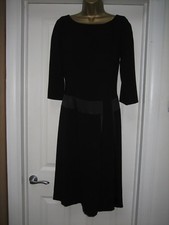 Jaeger Dress Evening Cocktail Black Sz UK 10 Stunning Elegant Ex.Con