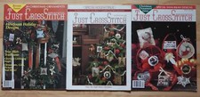 Lot of 3 Just Cross Stitch Patterns Magazines Christmas Ornaments Issues 1988-90
