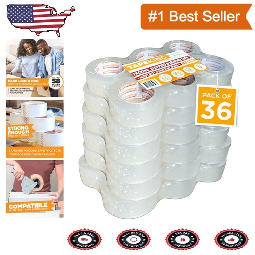 36 Rolls of XL 110 Yards Clear Adhesive Tape - 1.88 Inch Wide & Ultra Strong