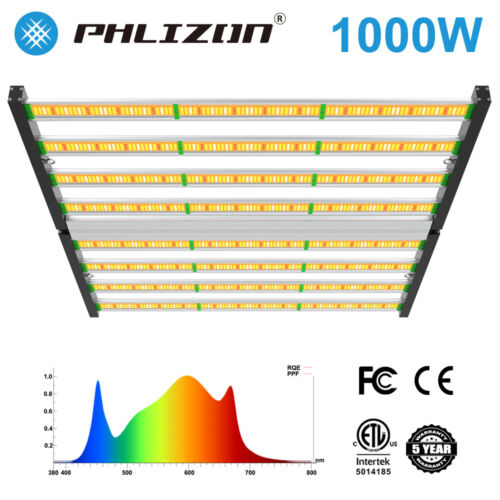 Phlizon FD9600 1000W LED Grow Light pflanzenlich Vollspektrum ZimmerpflanzenVeg  - Afbeelding 1 van 12