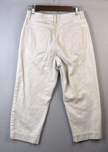 Eddie Bauer Capri Jeans Womens Size 6 Light Gray Off White Denim Pants Vacation - Picture 7 of 10