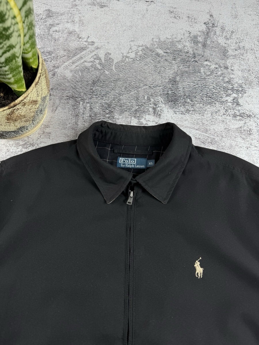 Vintage 90S Polo Ralph Lauren PRL Black Harrington Basic Old Money