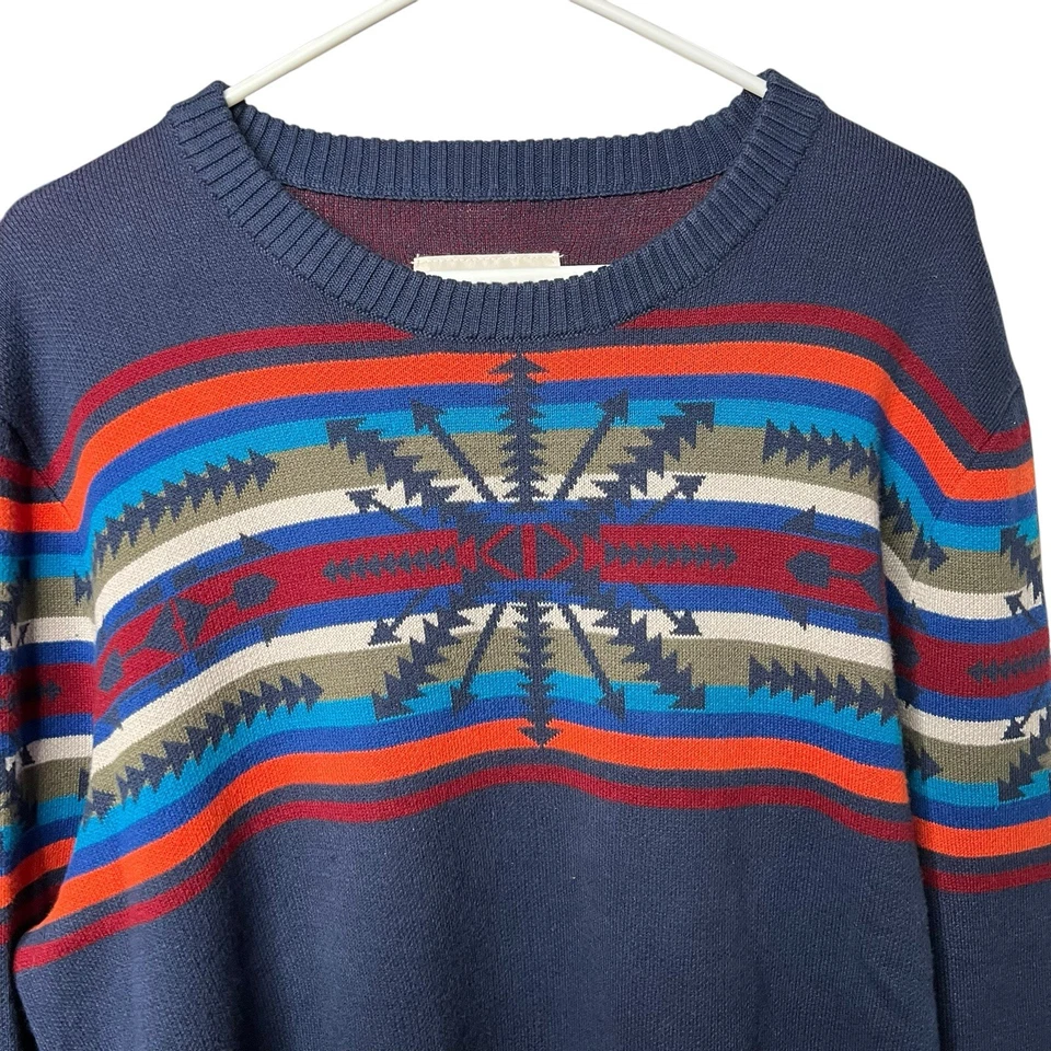 Mossimo Sweater Sweatshirt Pullover Men XL Cotton Aztec Southwestern Crew Neck - Image 2 of 4