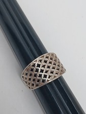 Sterling silver woven band ring size 6 marked 925
