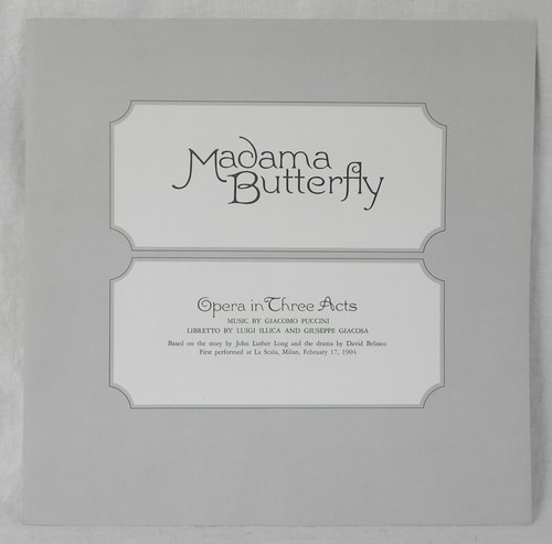 Puccini "Madame Butterfly" Opera, 3 LP Box Set, Moffo Leinsdorf, RCA Victrola - Picture 7 of 11
