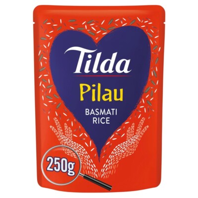 Tilda Pilau Reis Mikrowelle Basmati 250G PACKUNG MIT 6