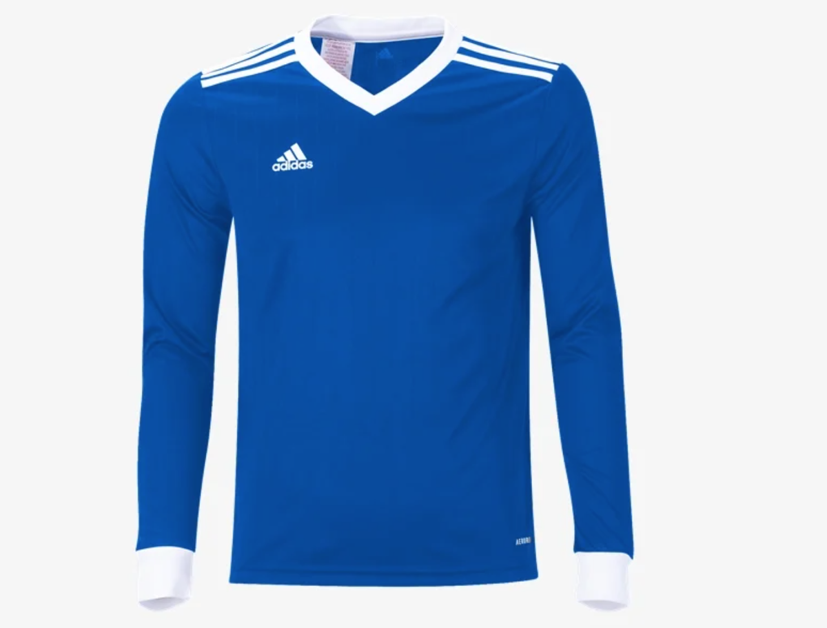 New Adidas Tabela 18 Long Sleeve Jersey Mens Soccer Royal/White Medium