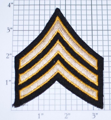 Parches de rango de sargento Chevron cosidos uniforme militar insignia de hombro - Imagen 4 de 8