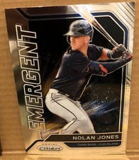 NOLAN JONES(CLEVELAND INDIANS)2021 PANINI PRIZM EMERGENT ROOKIE BASEBALL CARD