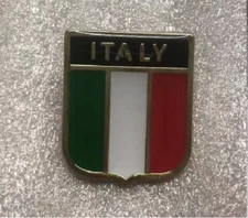 Country Of Italy Italia Flag Coat Of Arms Shield-Shaped Vintage Lapel Pin