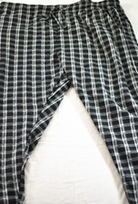 men's Real Essentials size 5XT lounge pants black check elastic waist drawstring