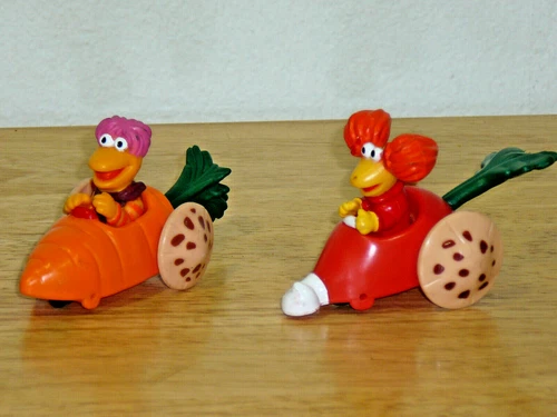 Fraggle Rock Veggie Cars Carrot Radish vintage 1988 Happy Meal McDonalds