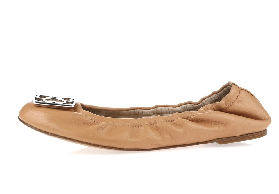 Mujer L.K. Zapatos planos de ballet de cuero beige/nude Bennett talla 37,5 ¡NUEVO! Foto 2 de 4