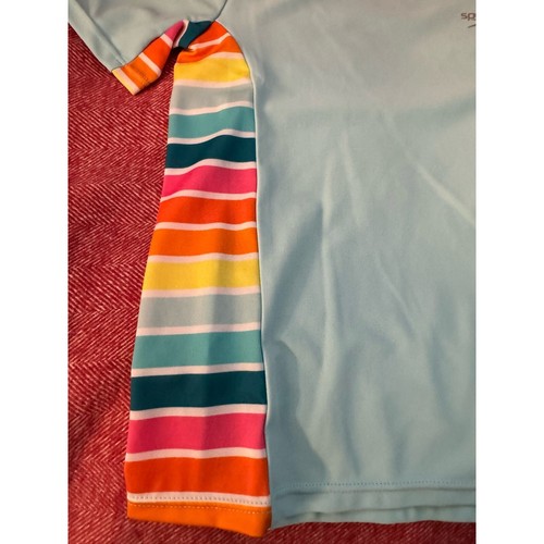 Speedo Girl's UV Swim Shirt Short Sleeve Printed Rashguard size XS - Picture 2 of 3