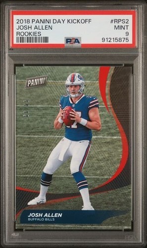 Carte PSA 9 Josh Allen #10 Panini National VIP 2018 – Gradée, Rookie NFL