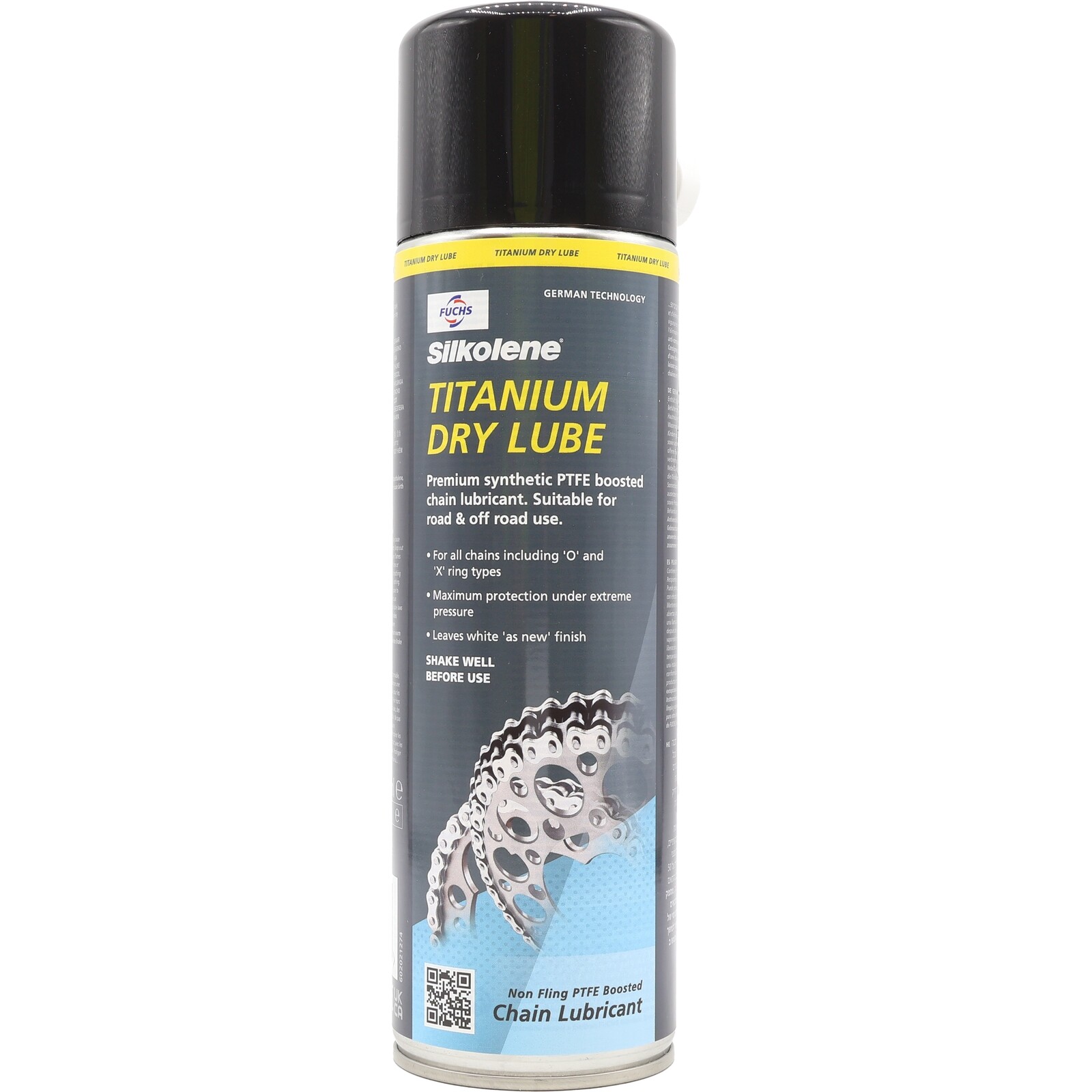 Silkolene Titanium Dry Lube Spray Grease Chain Lubricant Anti Wear 0.5L 500ml