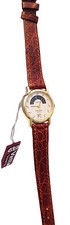 VETTA OROLOGIO DONNA PLACCATO ORO FASI LUNARI DATA WATCH WOMAN GOLD PLATED NUOVO