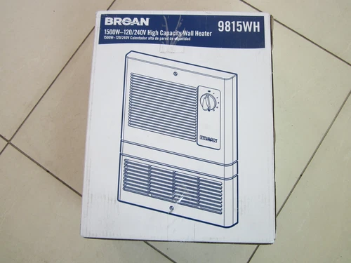 Broan-NuTone Electric Wall Heater 10-1/2" x 12-1/2" 1500W 120V Fan-Forced Indoor