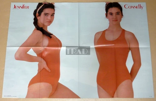 JENNIFER CONNELLY in Swimsuit/ MEL GIBSON 1980s JPN LARGE POSTER 20.4x29 #lp6
