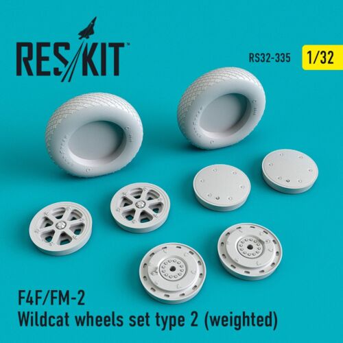 ResKit RS32-0335 Scale Modell 1:32 F4F/FM-2 "Wildcat" Laufradsatz Typ 2 gewichtet - Bild 23 von 24