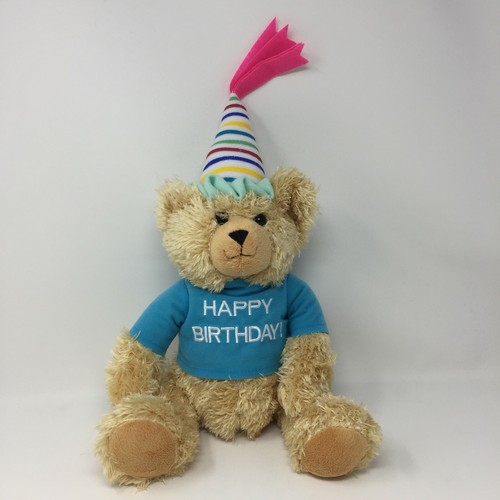 Oso de peluche feliz cumpleaños Mrs. Fields peluche 17" lanzamiento limitado - Imagen 1 de 8
