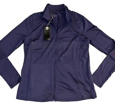 Womens Medium Under Armour Fitted Gold Full Zip Pullover, Purple, NWT