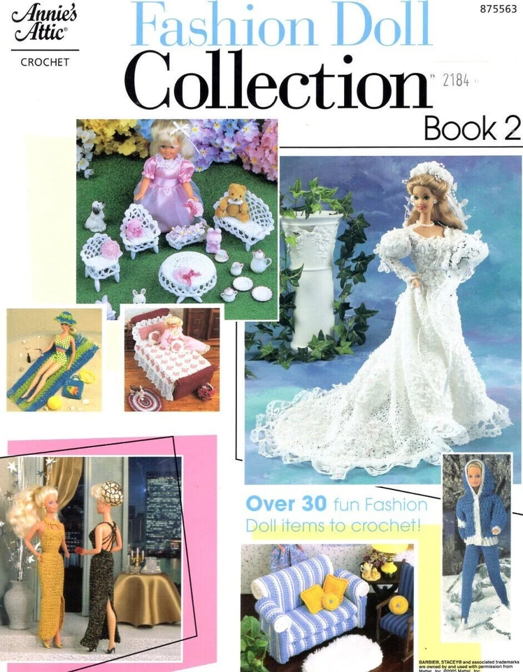 Fashion Doll Crochet Collection Book 2: Barbie Outfits Furniture 30+ projects - Image 3 of 4