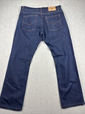 VTG Rocawear Jeans Mens 36x34 Dark Baggy Y2K Straight Skate Denim Grunge Hip Hop