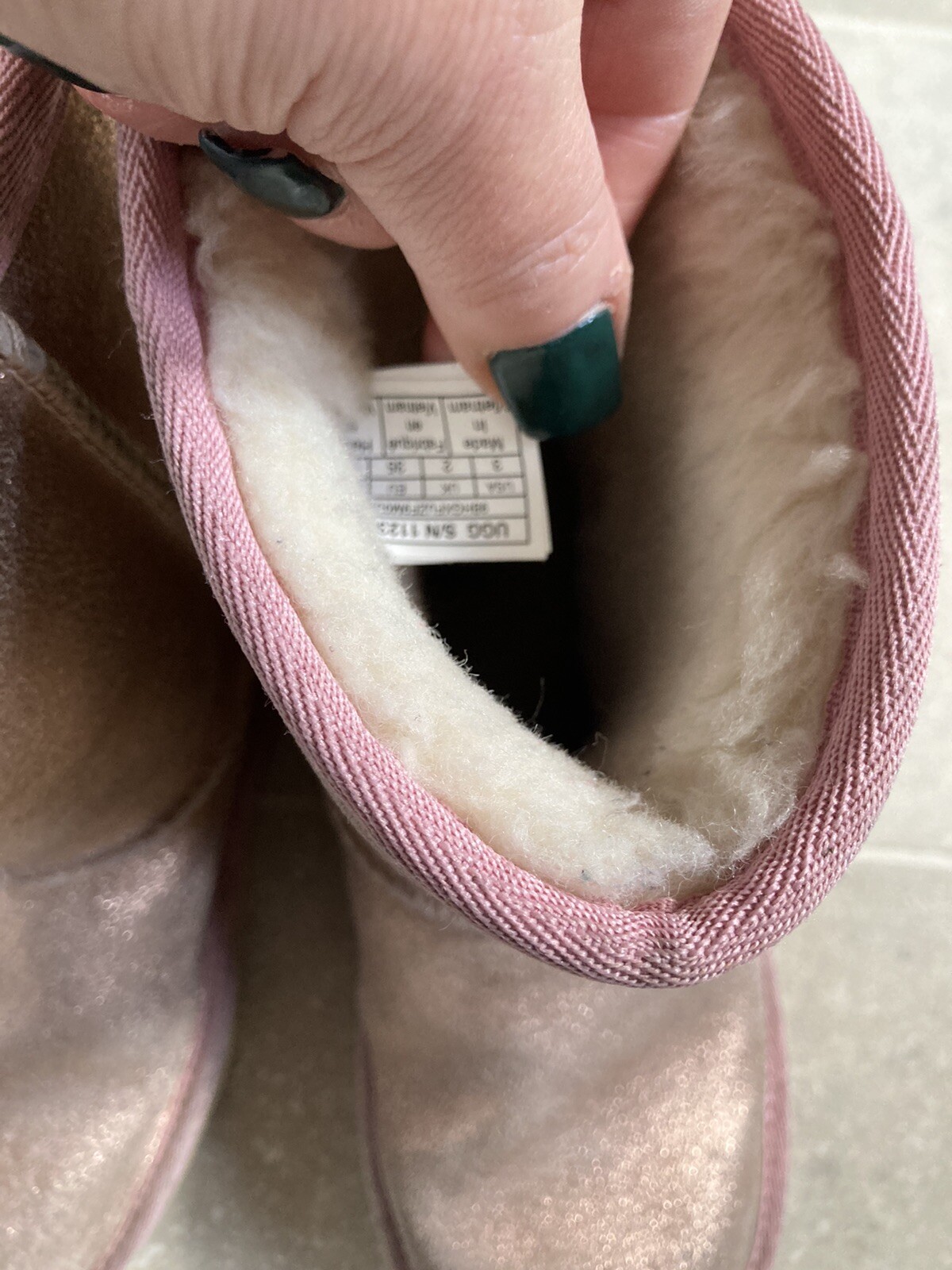 ugg boots uk 2 junior rose gold metallic limited edition sold out image 7