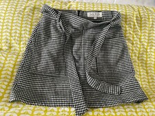 Jack Wills Wool Black White Check Skirt Size 6