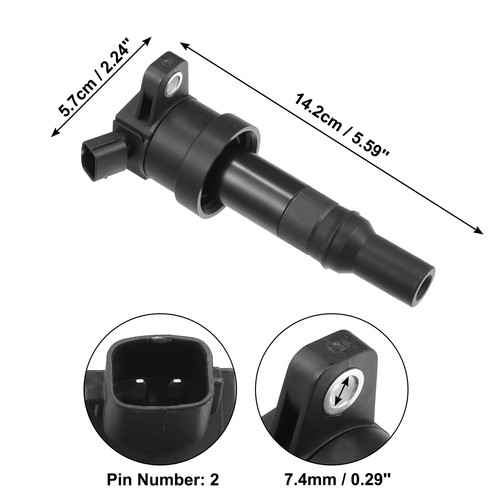 Coche Motor Encendido Bobinas Reemplazo para Kia Picanto - 1 pieza Negro - Imagen 4 de 6