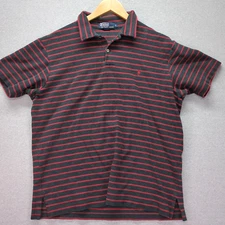 Polo Ralph Lauren Shirt Mens Large Red Stripe Casual Golf Pony Cotton Preppy EUC