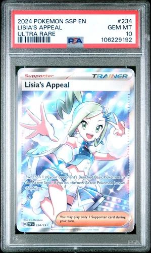 Pokémon Lisia's Appeal 234/191 Surging Sparks PSA 10 GEM MINT