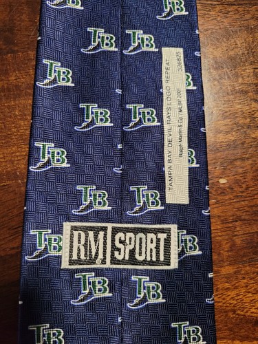 Vintage 2001 Tampa Bay Devil Rays Ralph Marins & Co MLB Silk Tie - Picture 3 of 3