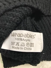 Wrapables Black Knitted Scarf thick