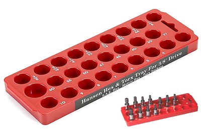 Hansen Global 50000 Hex and Torx Socket Organizer 3/8'' Drive