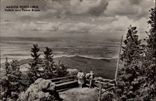 RPPC Masivul Postavarul Vedere spre Poiana Brasov vintage postcard v203