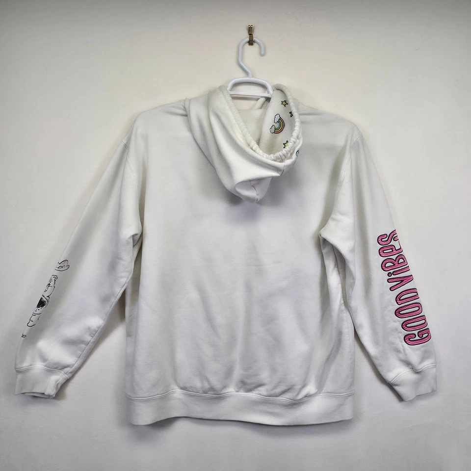 Sudadera con capucha Care Bears para mujer 3XL blanca Good Vibes Rainbow Stars sudadera de gran tamaño Foto 3 de 4