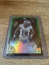 2025 Topps Chrome Fortune 15 Amon-Ra ST Brown Green Refractor /99