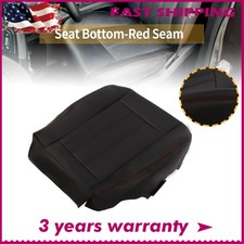 Driver Bottom Leather Seat Cover Red Seam Fits For 2008-2020 Dodge Grand Caravan Driver Bottom Leather Seat Cover Red Seam Fits For 2008-2020 Dodge Grand Caravan